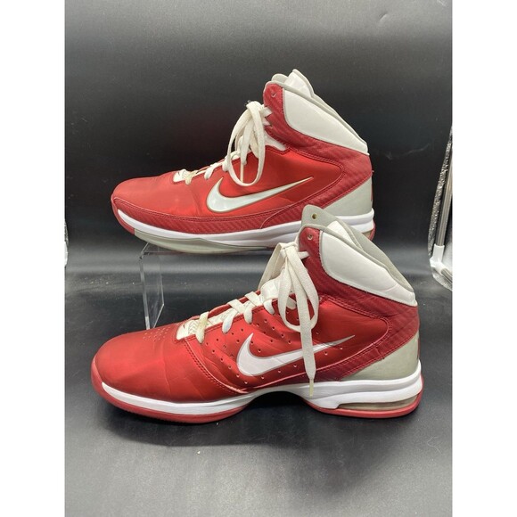Nike Air Max Hyped Mens Basketball Shoes Size 11 Red White 407705-600 High top - Picture 2 of 7